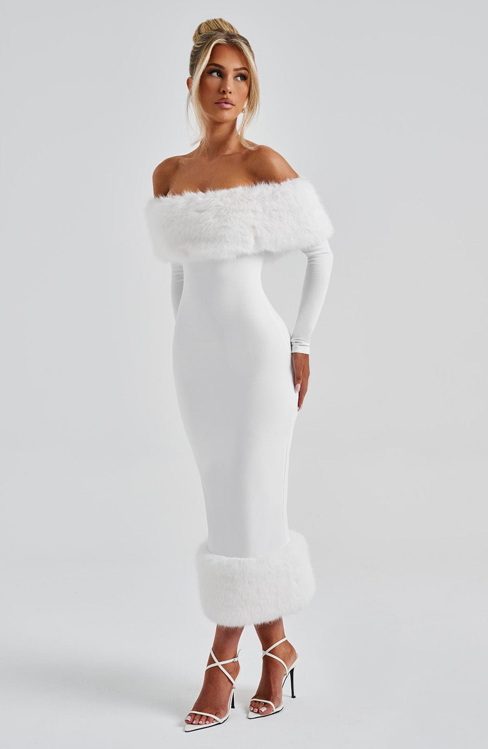 Vittoria Midi Dress - Ivory - Napalia