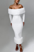 Vittoria Midi Dress - Ivory - Napalia