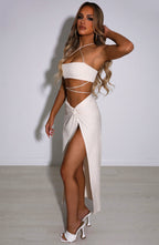 Vivianna Maxi Skirt - Beige - Napalia