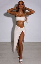 Vivianna Maxi Skirt - Beige - Napalia
