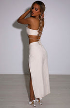 Vivianna Maxi Skirt - Beige - Napalia
