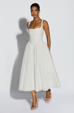 Vivienne Midi Dress - Ivory Sparkle - Napalia