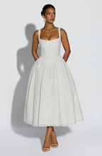 Vivienne Midi Dress - Ivory Sparkle - Napalia