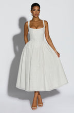 Vivienne Midi Dress - Ivory Sparkle - Napalia