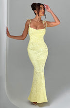 Whitney Maxi Dress - Lemon - Napalia