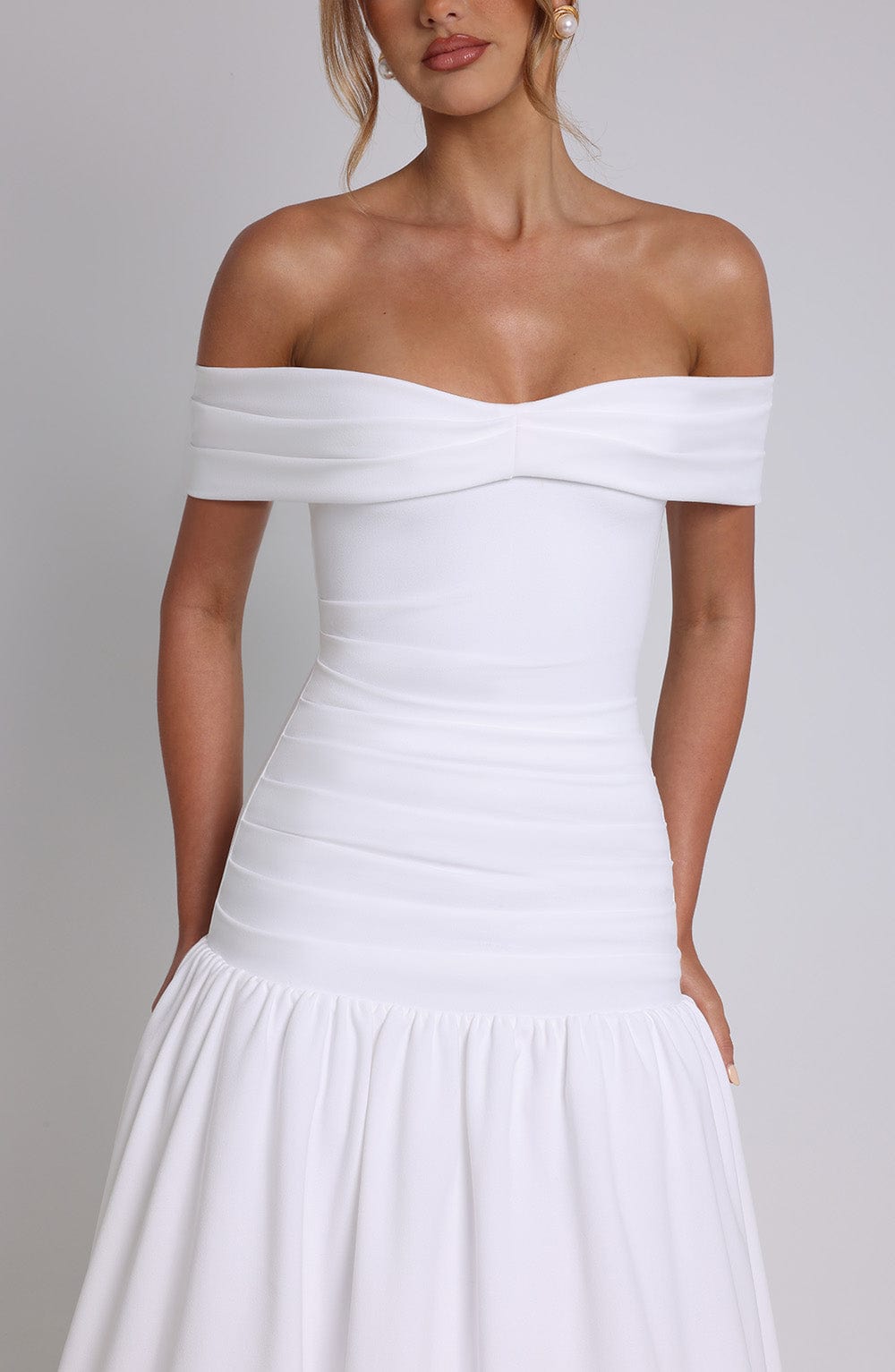 Wilhelmina Midaxi Dress - Ivory - Napalia