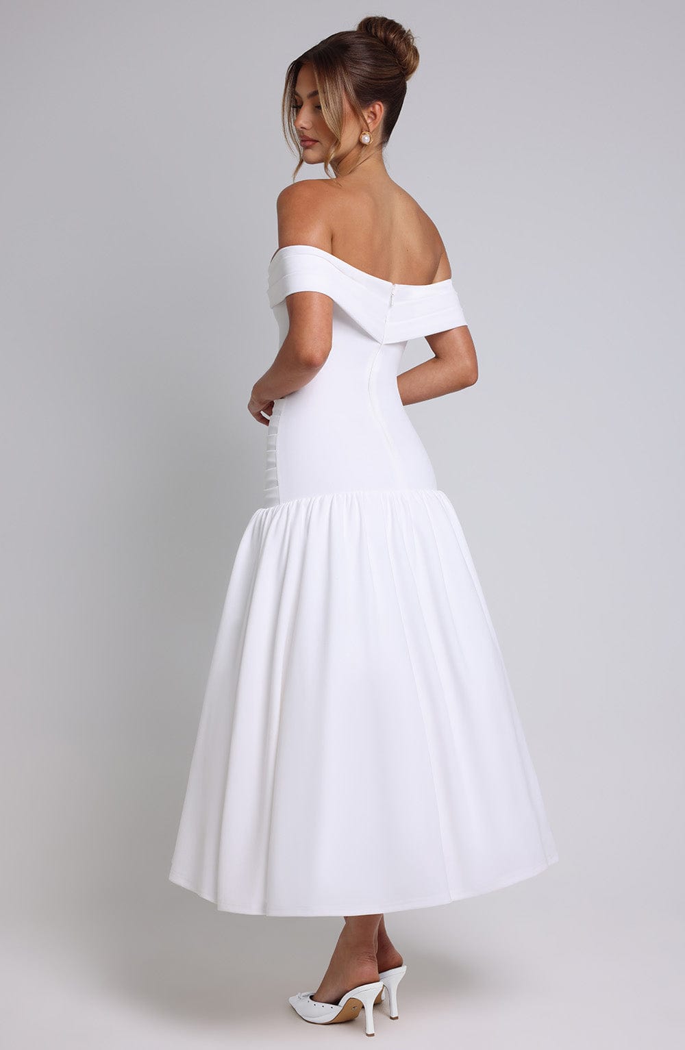 Wilhelmina Midaxi Dress - Ivory - Napalia