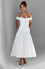 Wilhelmina Midaxi Dress - Ivory - Napalia