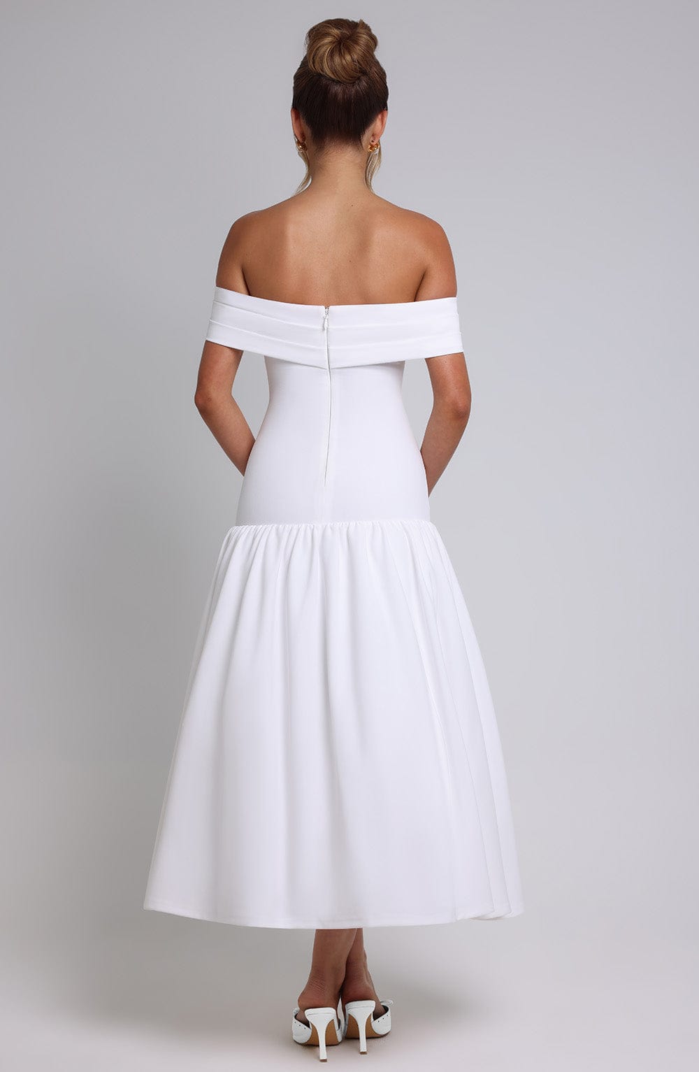 Wilhelmina Midaxi Dress - Ivory - Napalia