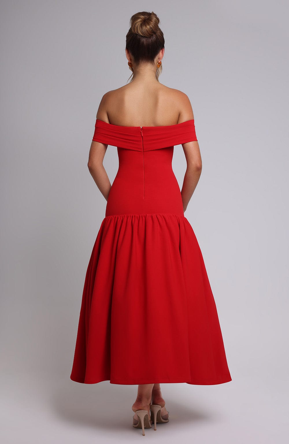 Wilhelmina Midaxi Dress - Red - Napalia