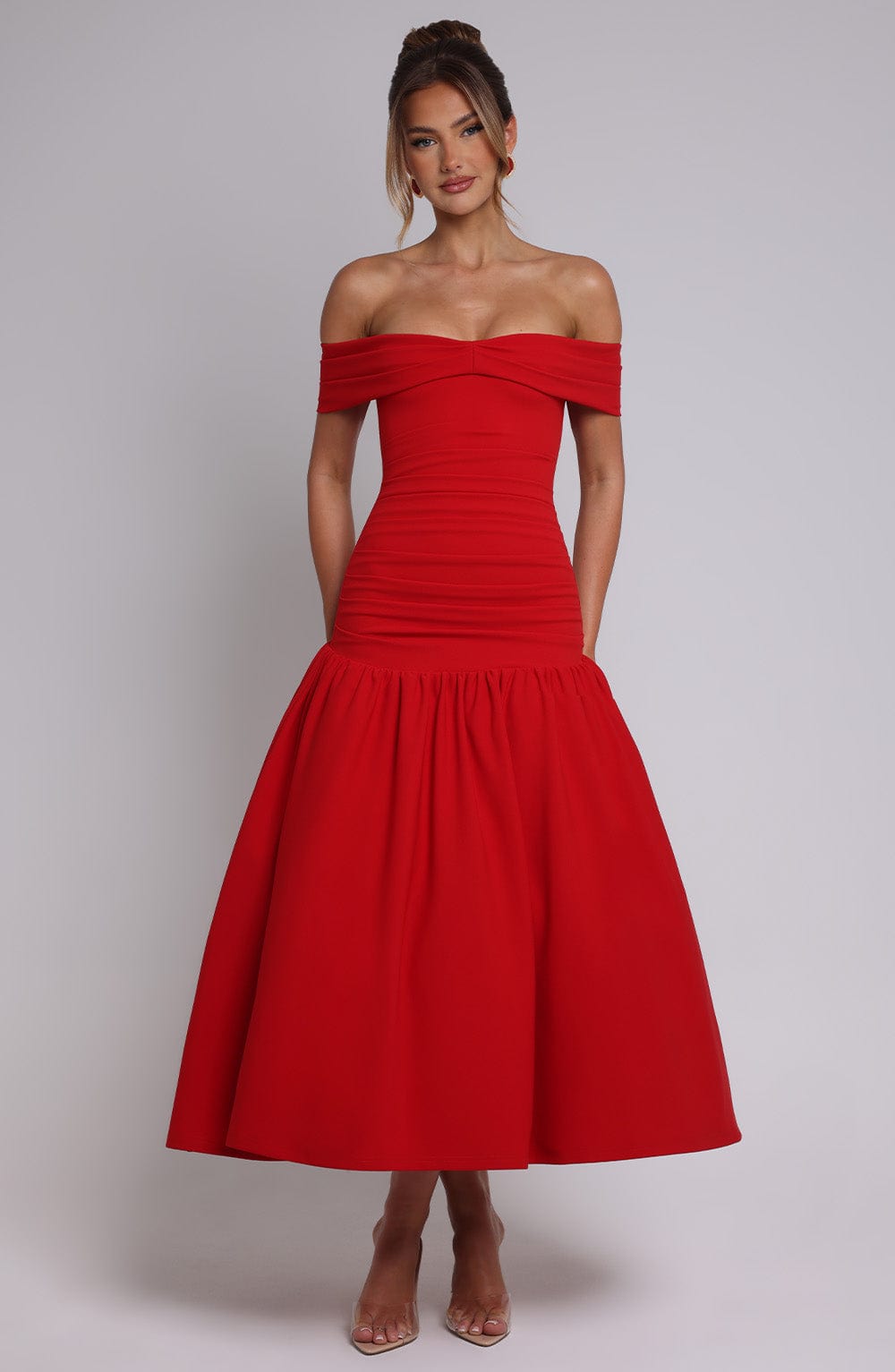 Wilhelmina Midaxi Dress - Red - Napalia