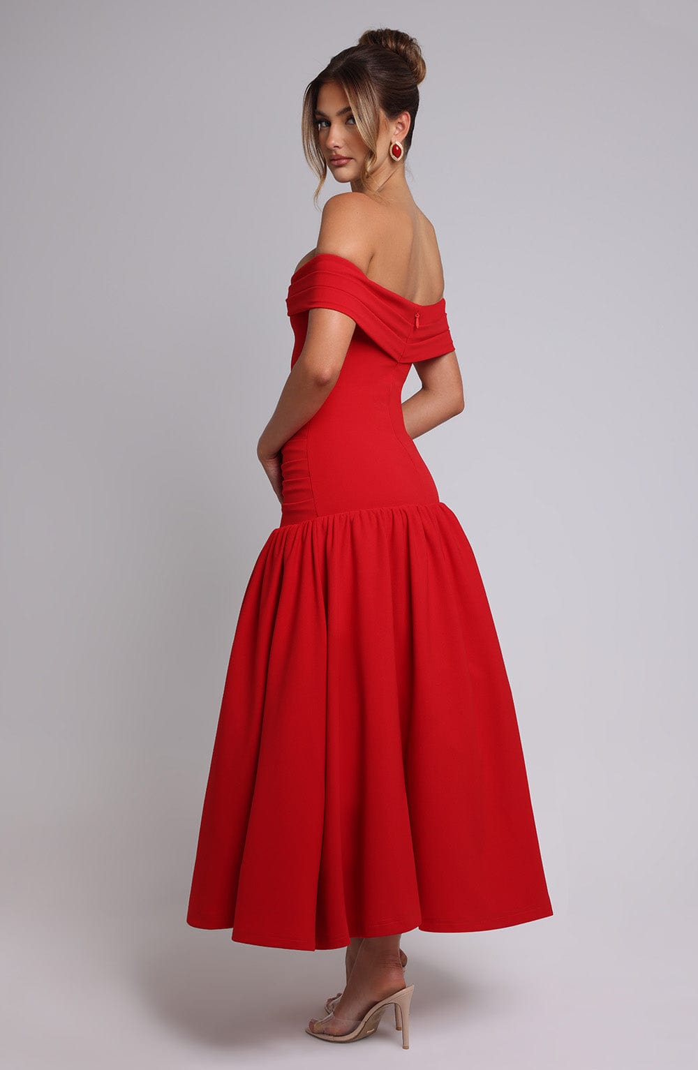 Wilhelmina Midaxi Dress - Red - Napalia
