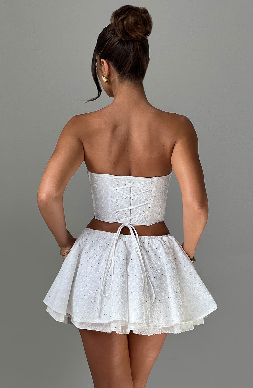 Winnie Mini Skirt - Ivory - Napalia