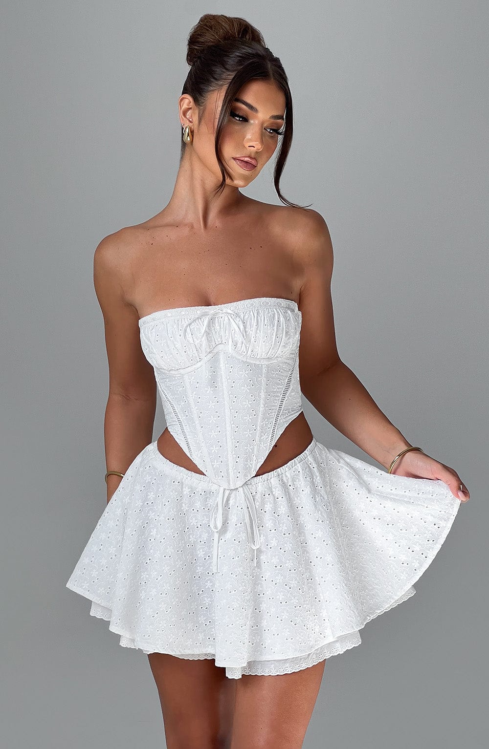 Winnie Mini Skirt - Ivory - Napalia