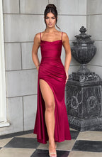 Winona Maxi Dress - Burgundy - Napalia