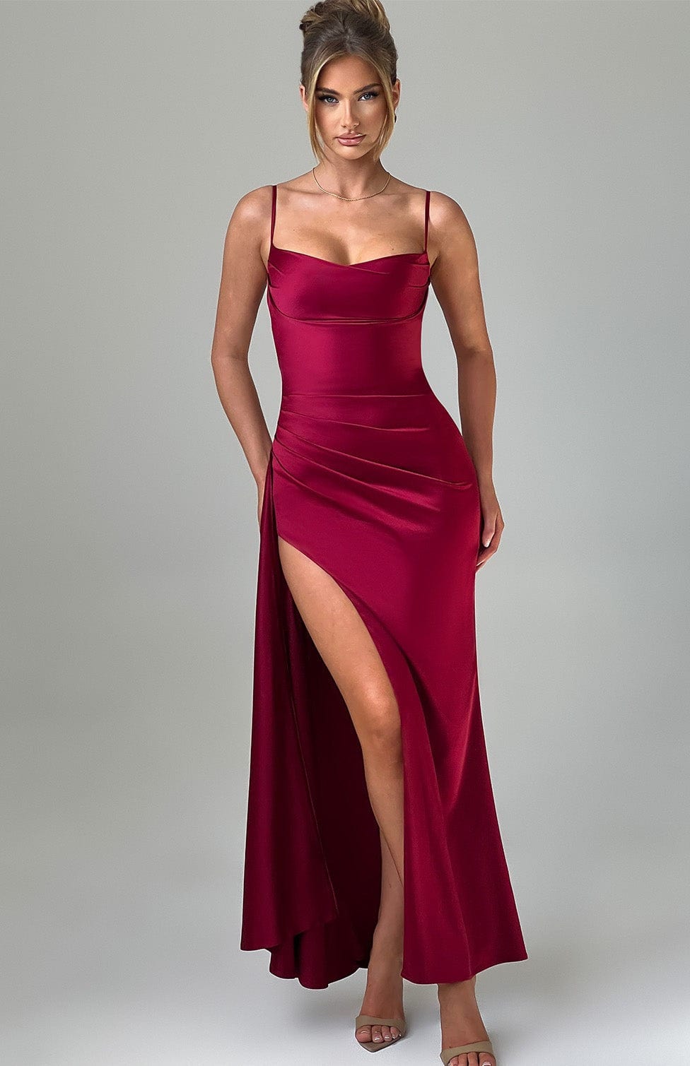Winona Maxi Dress - Burgundy - Napalia