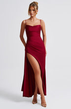 Winona Maxi Dress - Burgundy - Napalia