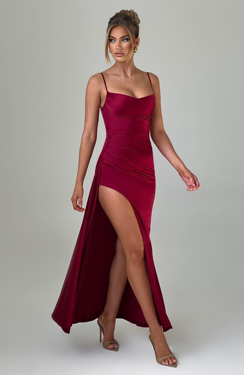 Winona Maxi Dress - Burgundy - Napalia