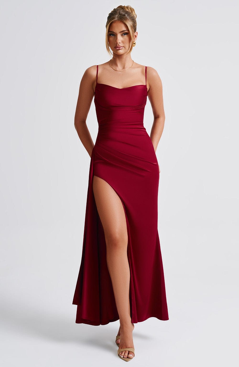 Winona Maxi Dress - Burgundy - Napalia