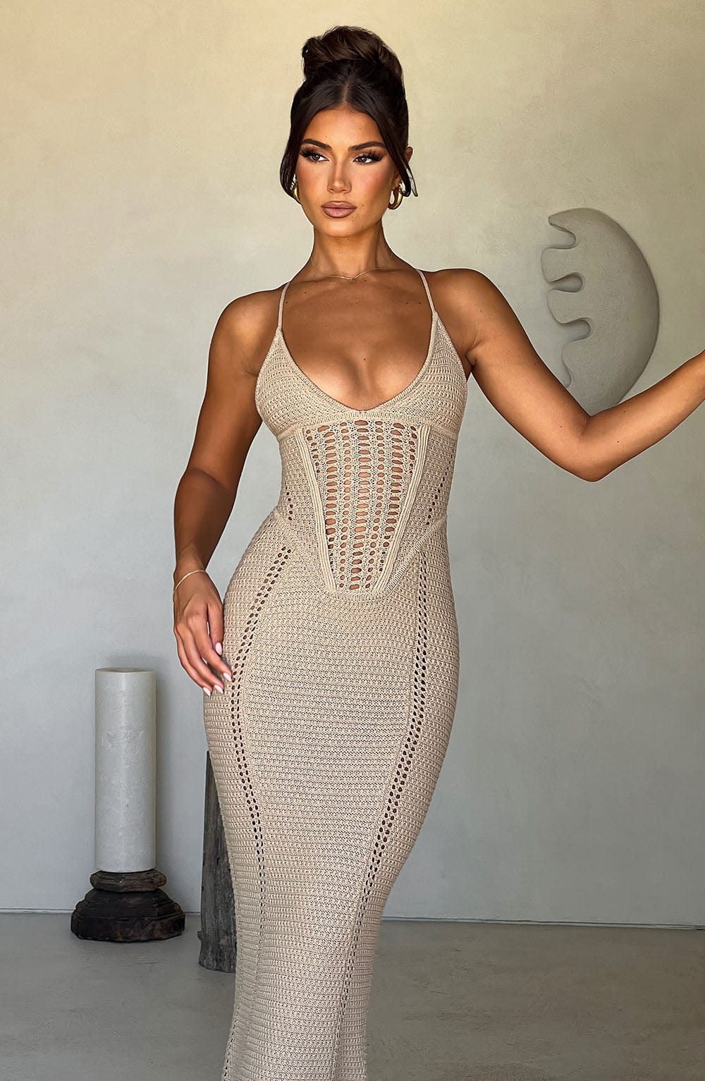 Xanthe Maxi Dress - Beige - Napalia