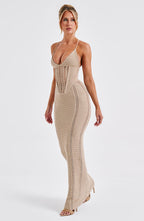 Xanthe Maxi Dress - Beige - Napalia