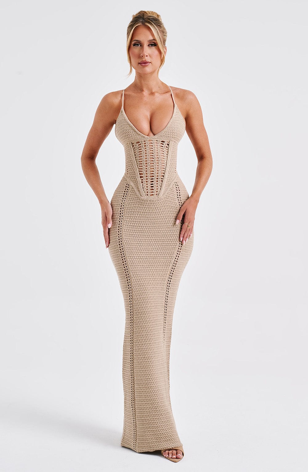 Xanthe Maxi Dress - Beige - Napalia
