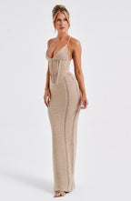 Xanthe Maxi Dress - Beige - Napalia