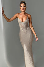Xanthe Maxi Dress - Beige - Napalia