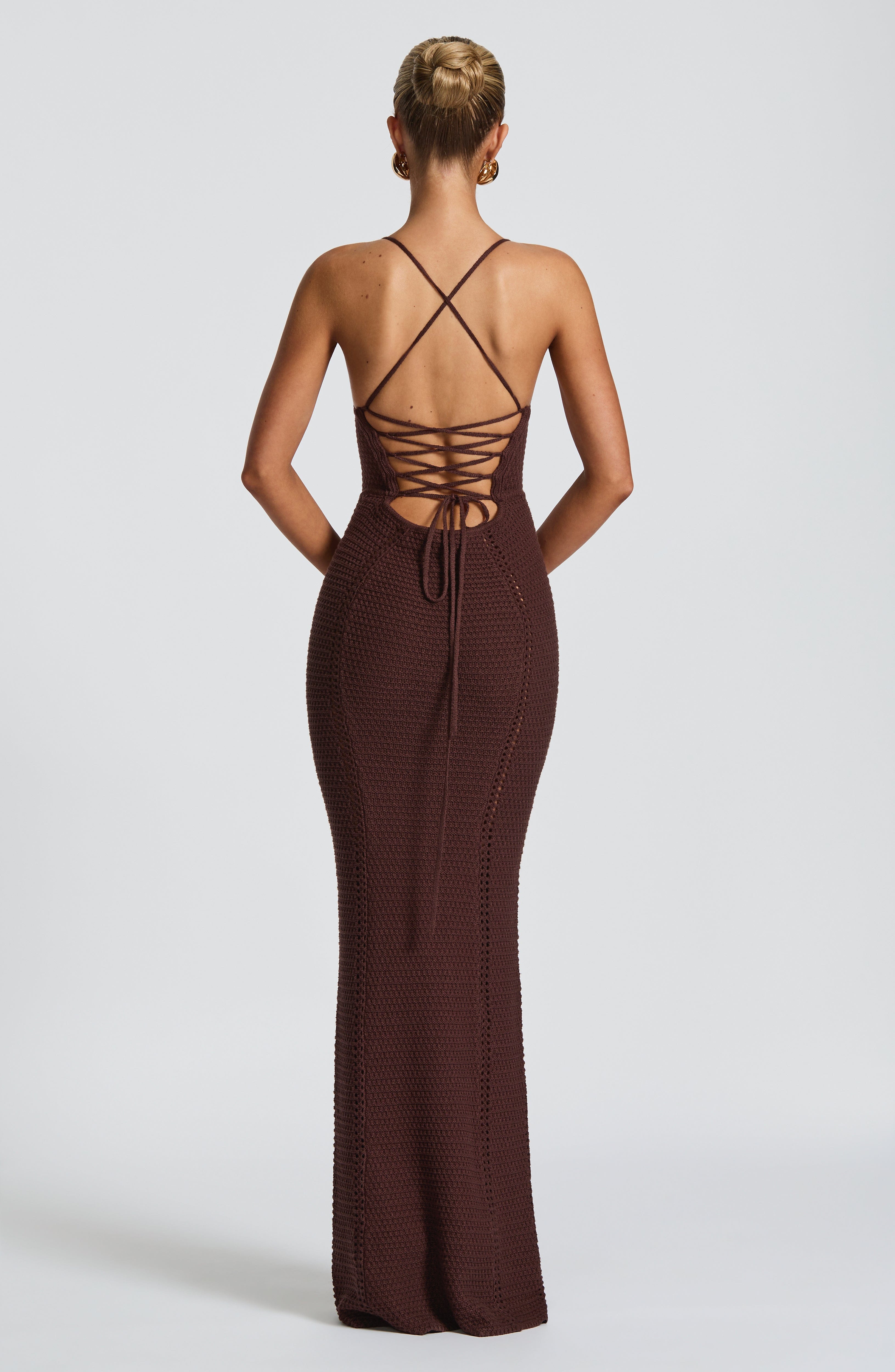 Xanthe Maxi Dress - Plum Brown - Napalia