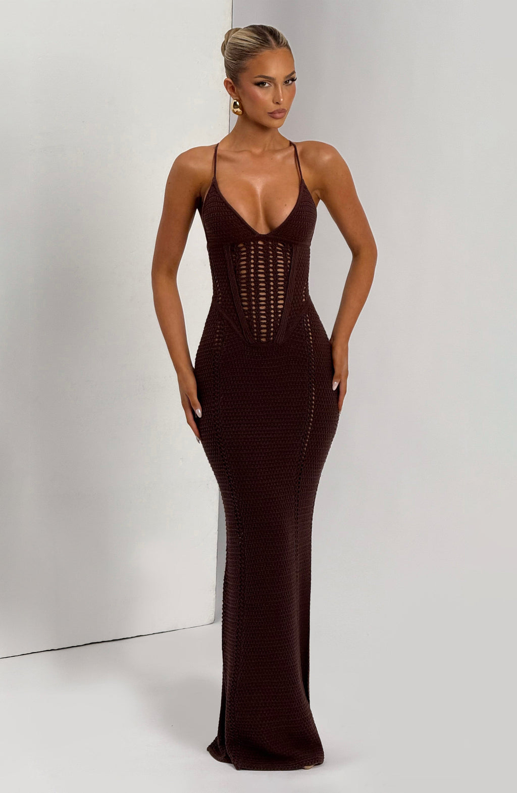 Xanthe Maxi Dress - Plum Brown - Napalia