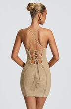 Xanthe Mini Dress - Beige - Napalia