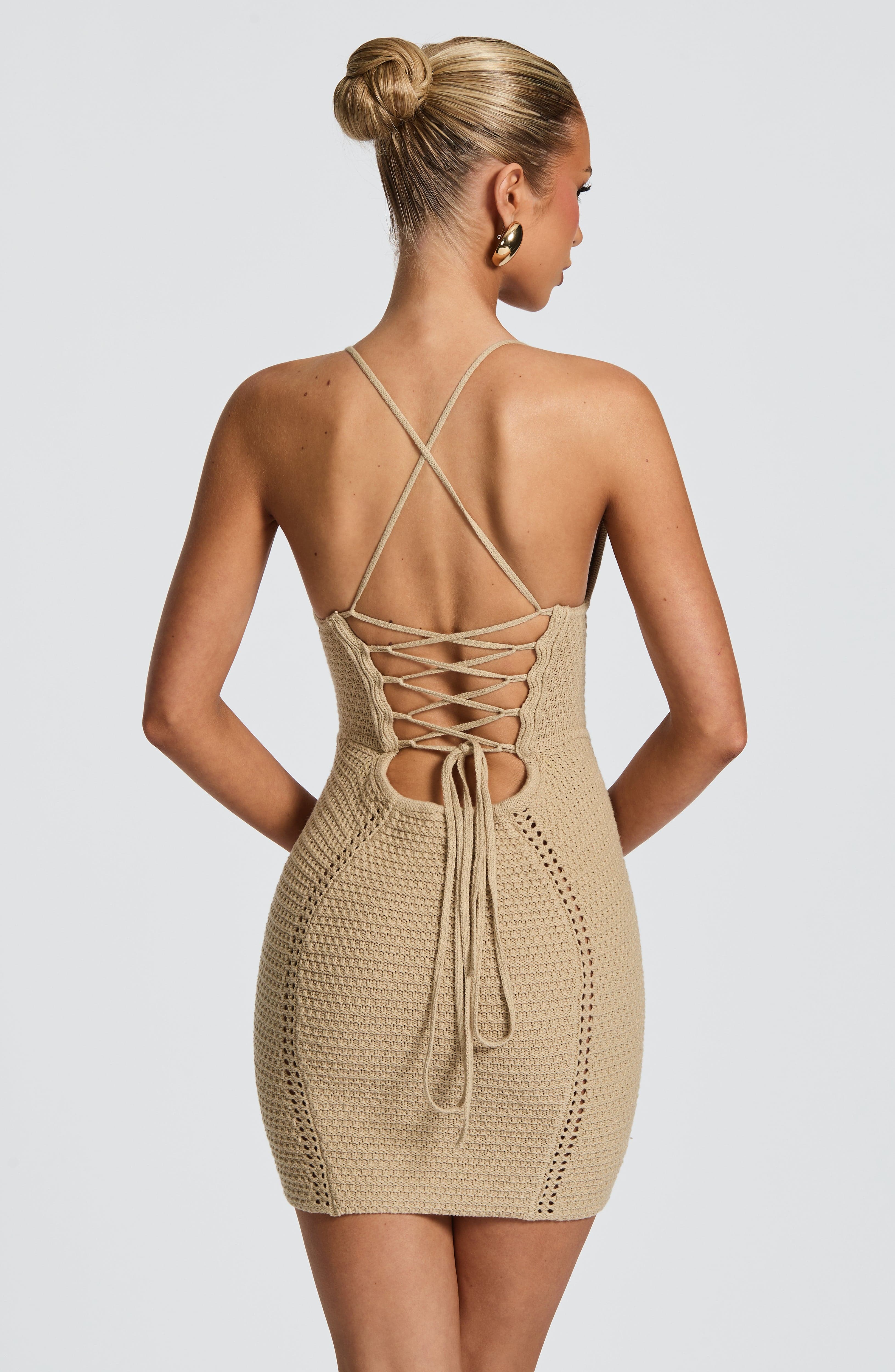 Xanthe Mini Dress - Beige - Napalia