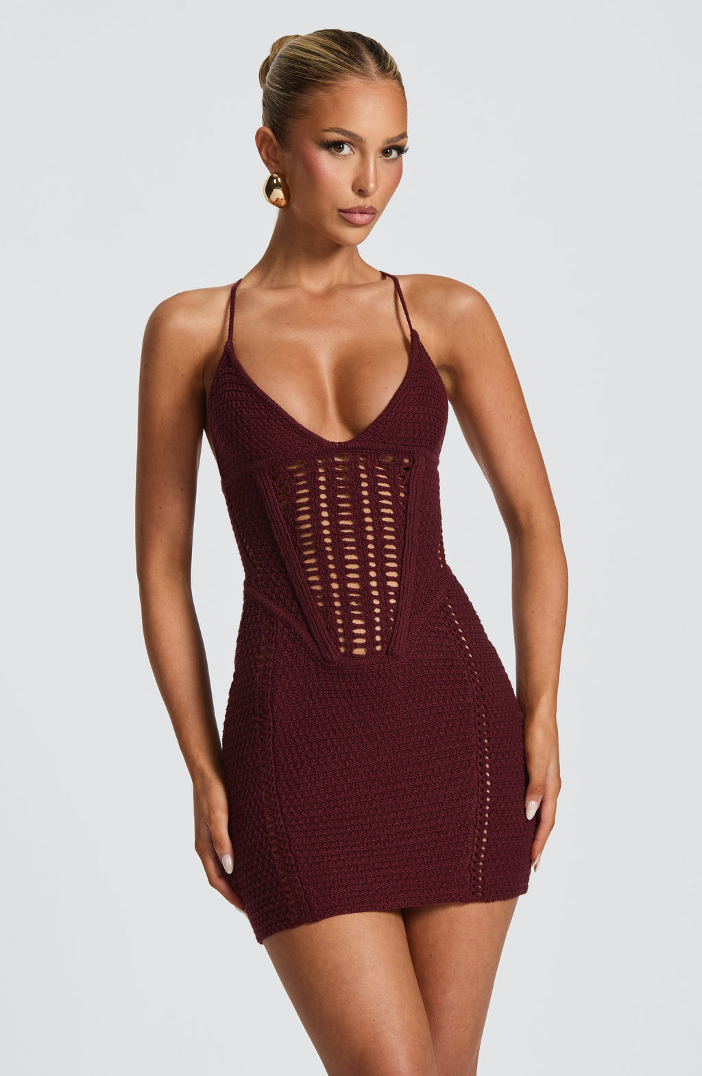 Xanthe Mini Dress - Cherry Lacquer - Napalia