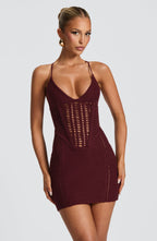Xanthe Mini Dress - Cherry Lacquer - Napalia