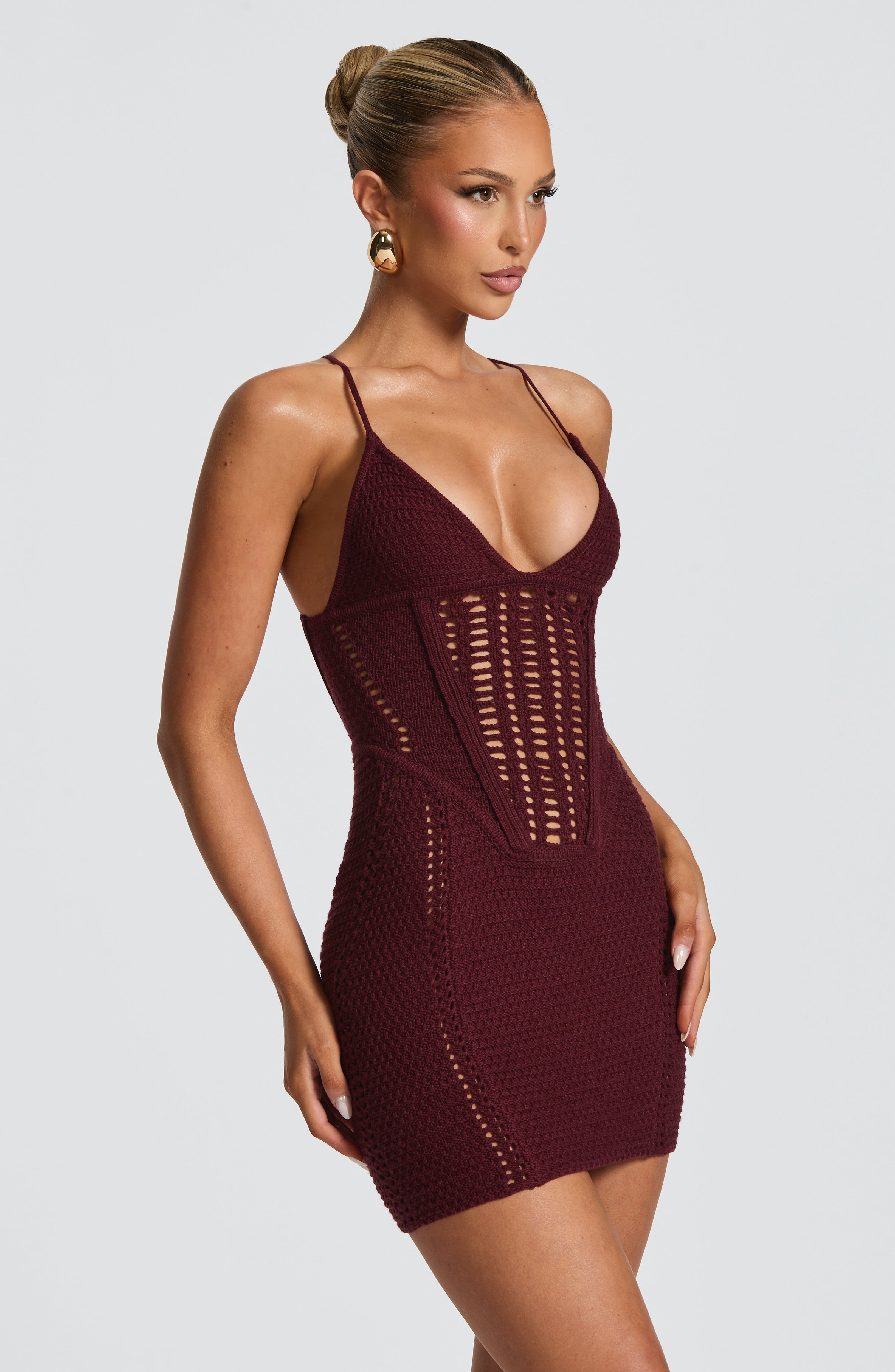 Xanthe Mini Dress - Cherry Lacquer - Napalia