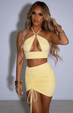 Xava Mini Skirt - Lemon - Napalia