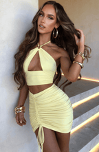 Xava Mini Skirt - Lemon - Napalia