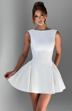 Yalina Mini Dress - Ivory - Napalia