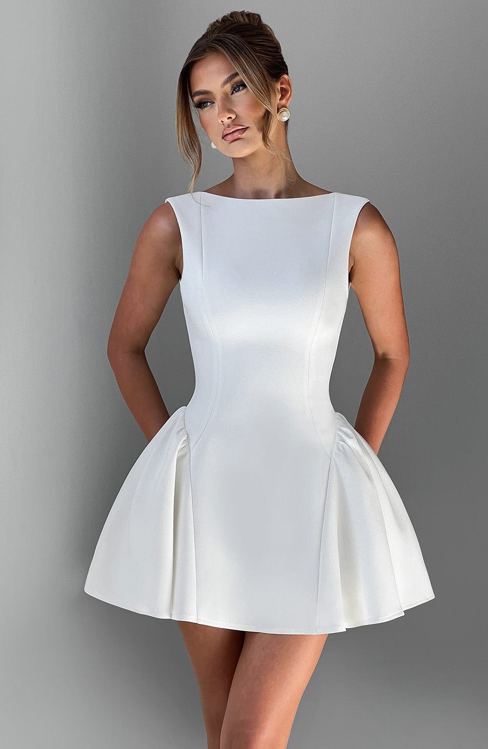 Yalina Mini Dress - Ivory - Napalia