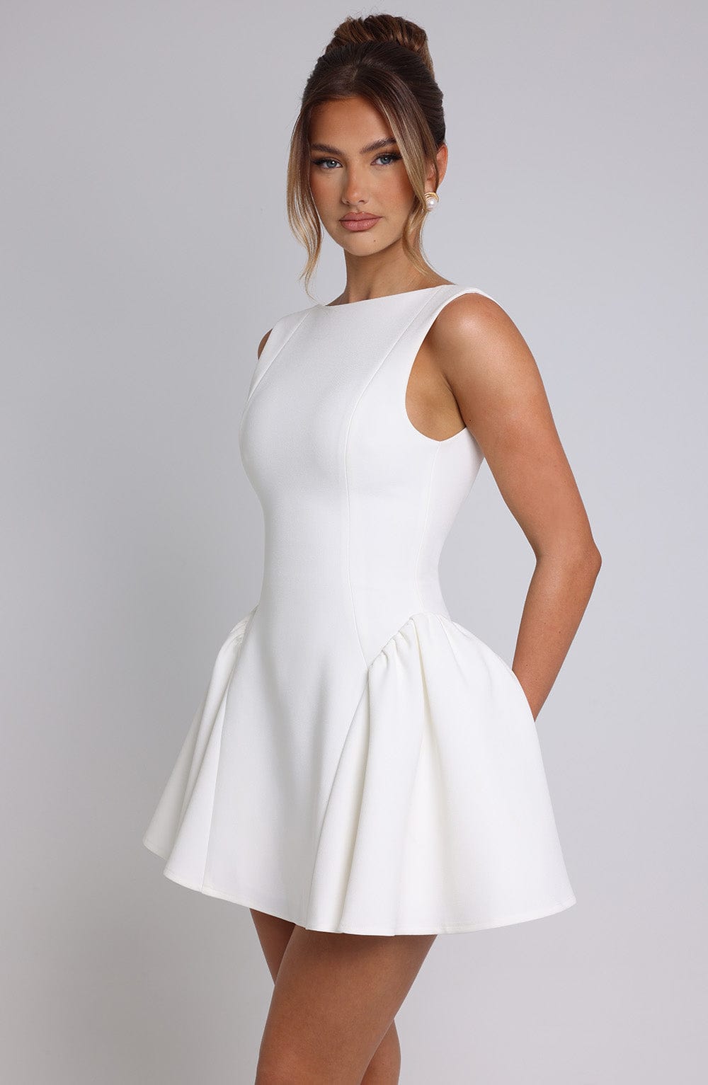 Yalina Mini Dress - Ivory - Napalia