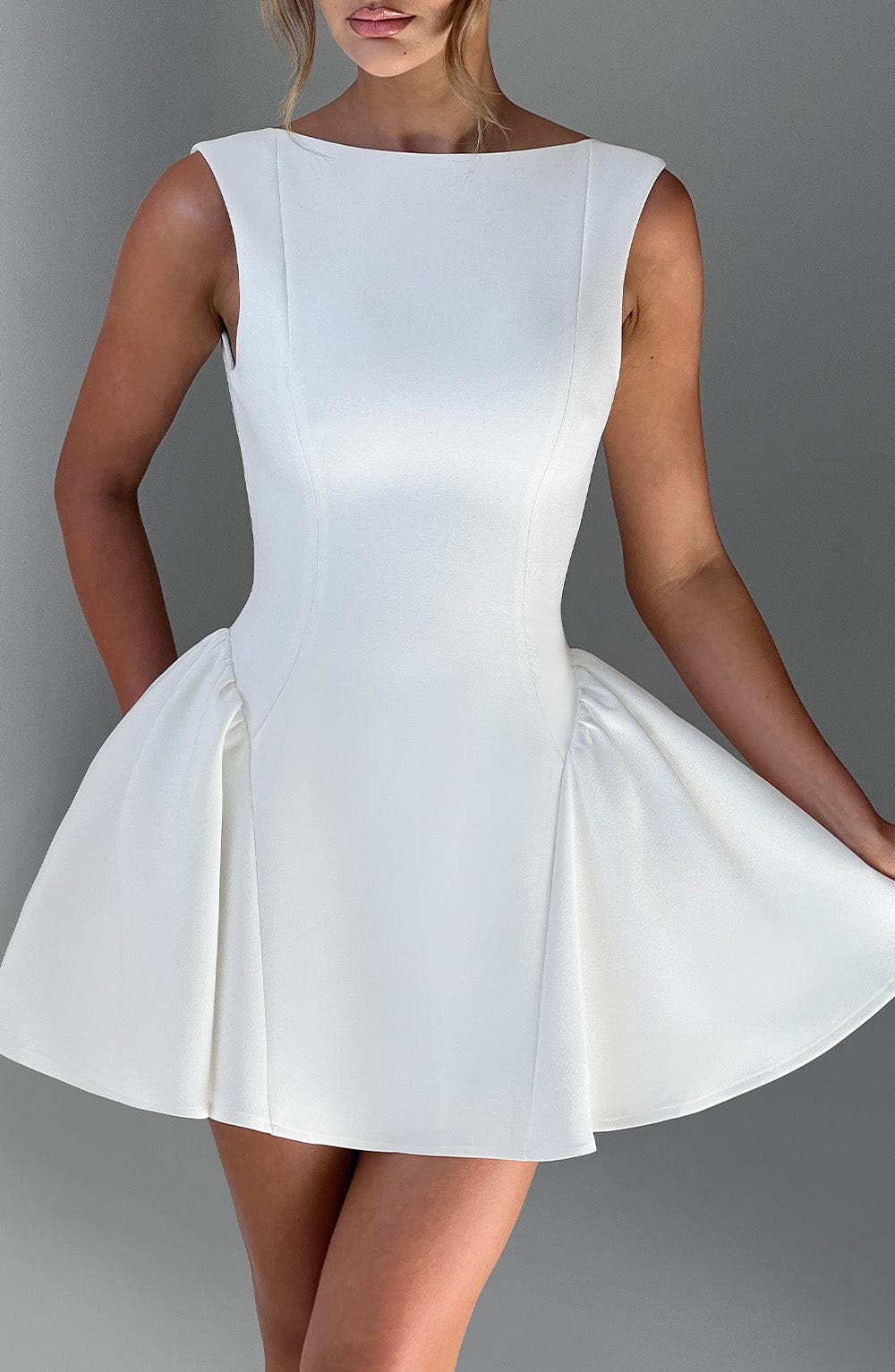 Yalina Mini Dress - Ivory - Napalia