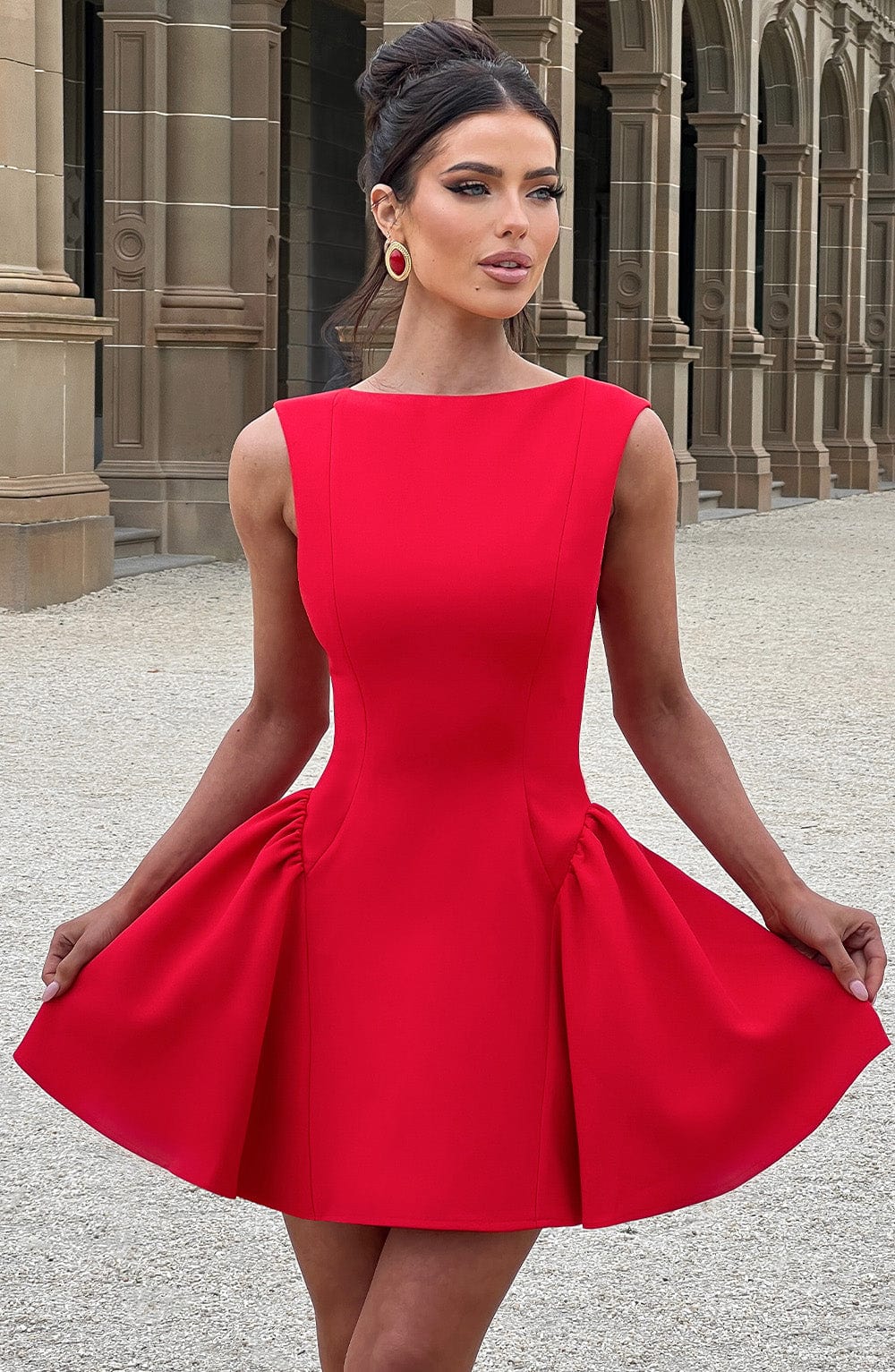 Yalina Mini Dress - Red - Napalia