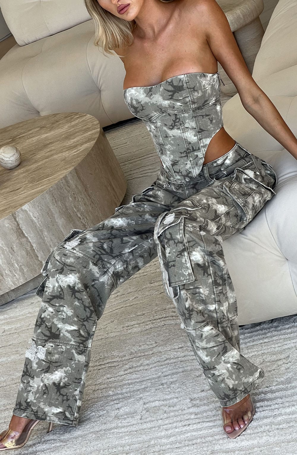 Yasie Corset - Camo Print - Napalia