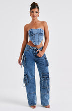 Yasie Corset - Dark Wash - Napalia