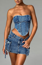 Yasie Corset - Dark Wash - Napalia