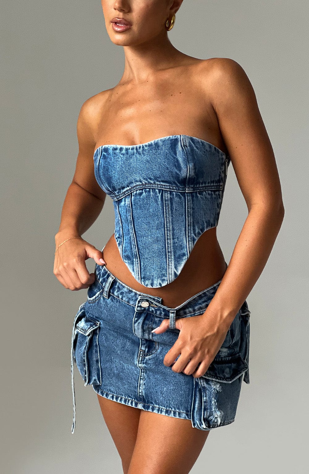 Yasie Corset - Dark Wash - Napalia