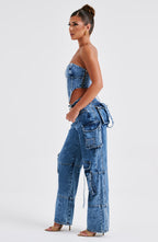 Yasie Corset - Dark Wash - Napalia