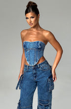 Yasie Corset - Dark Wash - Napalia