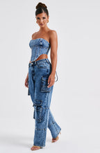 Yasie Corset - Dark Wash - Napalia