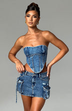 Yasie Corset - Dark Wash - Napalia